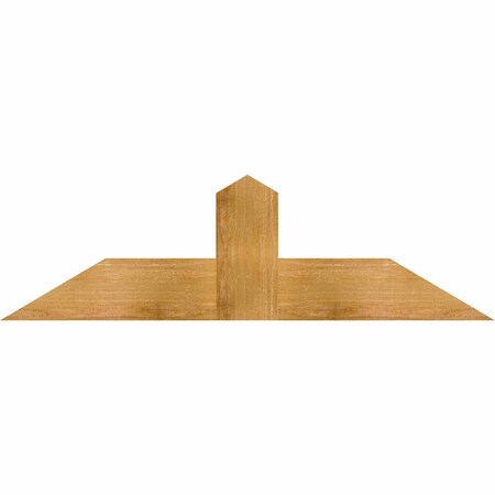 Ekena Millwork Portland Rough Sawn Timber Gable Bracket, Western Red Cedar, 48"W x 14"H x 4"D x 6"F, 7/12 Pitch GBW048X14X0406POR00RWR